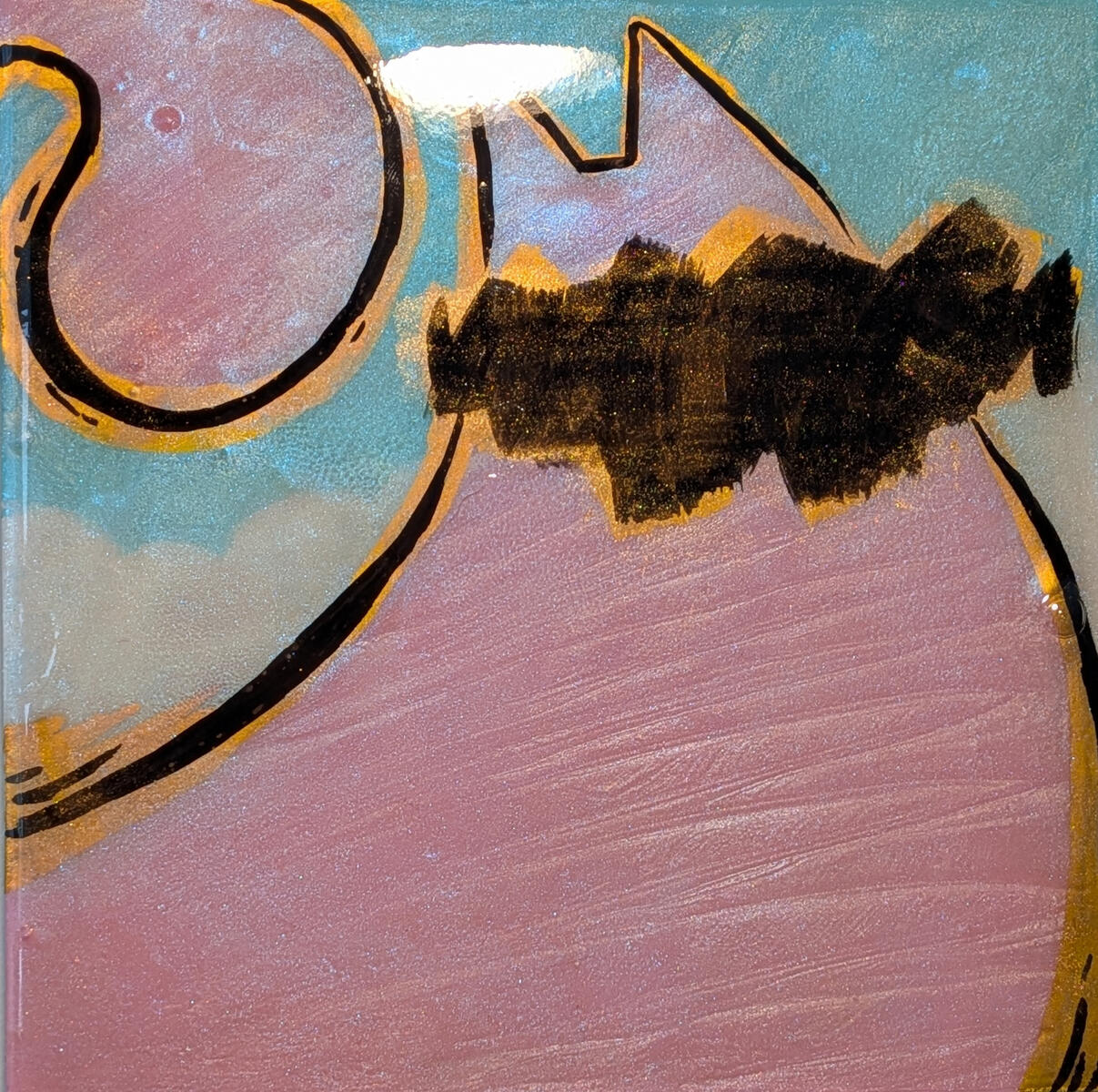 paint + resin